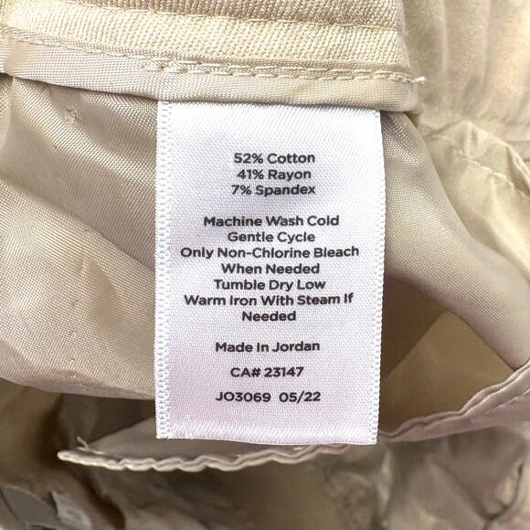 Talbots Chino Pants, Tan Curvy Fit, Ankle, Women's Size 10P - Picture 5 of 5